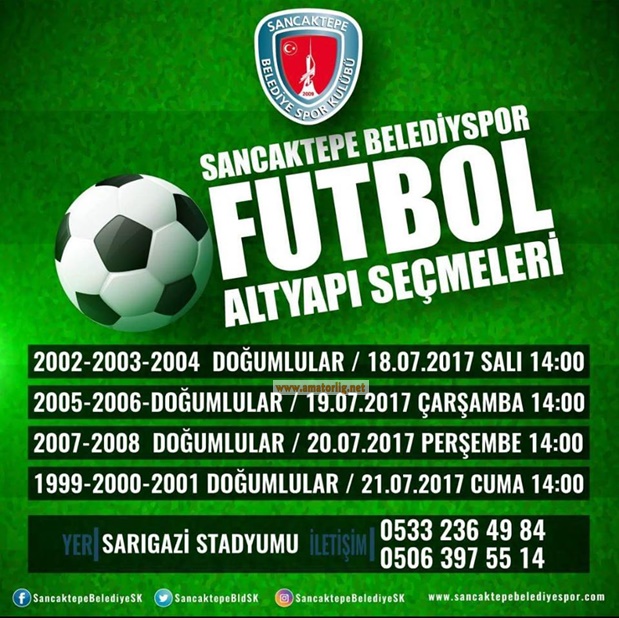 Sancaktepe Belediyespor Altyapısı için seçme yapıyor