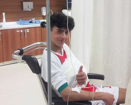 Alibeyli genç oyuncunun köprücük kemiği kırıldı