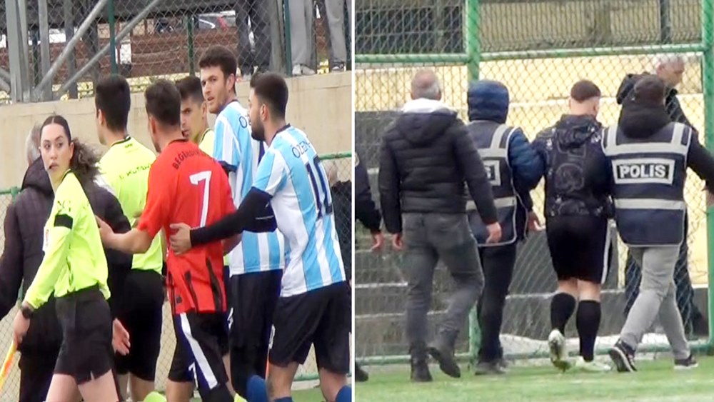 Keşan’da hakeme saldıran futbolcu gözaltına alındı