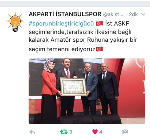 Ak Partiden İASKF seçimine mesaj