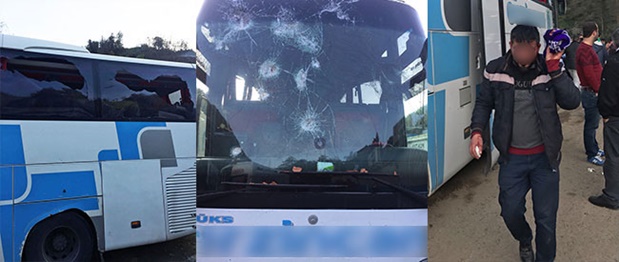 Hopa’da futbola yakışmayan görüntüler