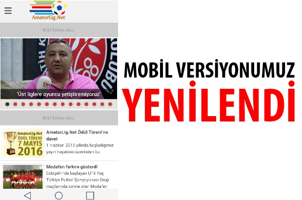 AmatorLig.Net Mobil Versiyonu yenilendi